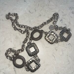 Vintage Chunky Silver Chain belt